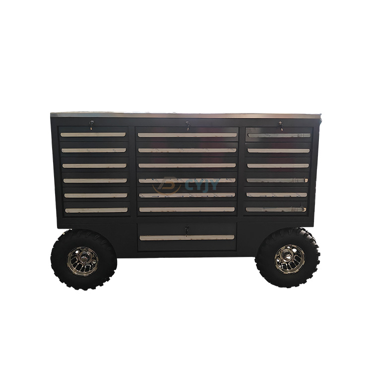 Malaking Wheel Pit Car Metal Tool Cabinet